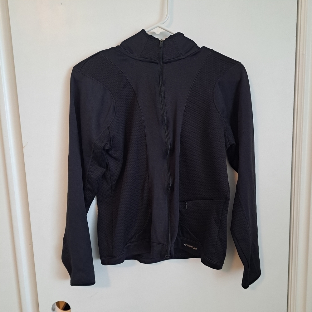 Columbia Brand Titanium Black Women's Hooded Full Zip Stretch Size Medium Jacket